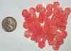 50 8mm Marble Crystal Red Center Hole Flowers